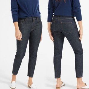 Everlane Mid Rise Skinny Jeans Ankle Crop Dark Wash Denim Size 27